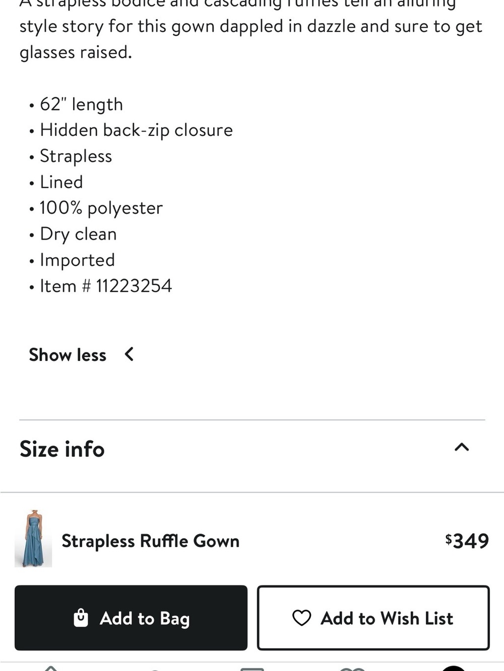 Prom , weeding dress
Donna Karan Strapless Ruched Bodice Gown in Slate Blue - Picture 11 of 11